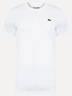 Camiseta Lacoste Masculina Plain Croc Trainning Poliéster Branca