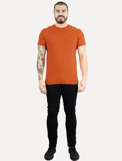 Camiseta Tommy Hilfiger Masculina Essential Cotton Laranja Escuro