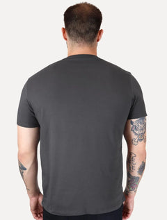 Camiseta Guess Masculina Bordado Peito Chumbo