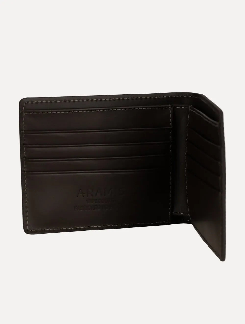 Carteira Aramis Masculina Couro Horizontal Rought Marrom Café