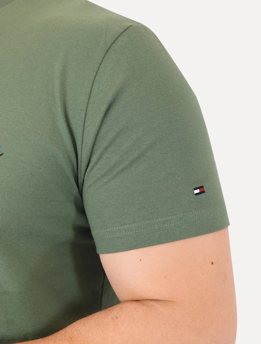 Camiseta Tommy Hilfiger Masculina Inverse Climate Tee Logo Verde
