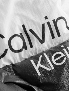 Jaqueta Calvin Klein Jeans Masculina Nylon Colorblock Logo Preta/ Branca/ Areia