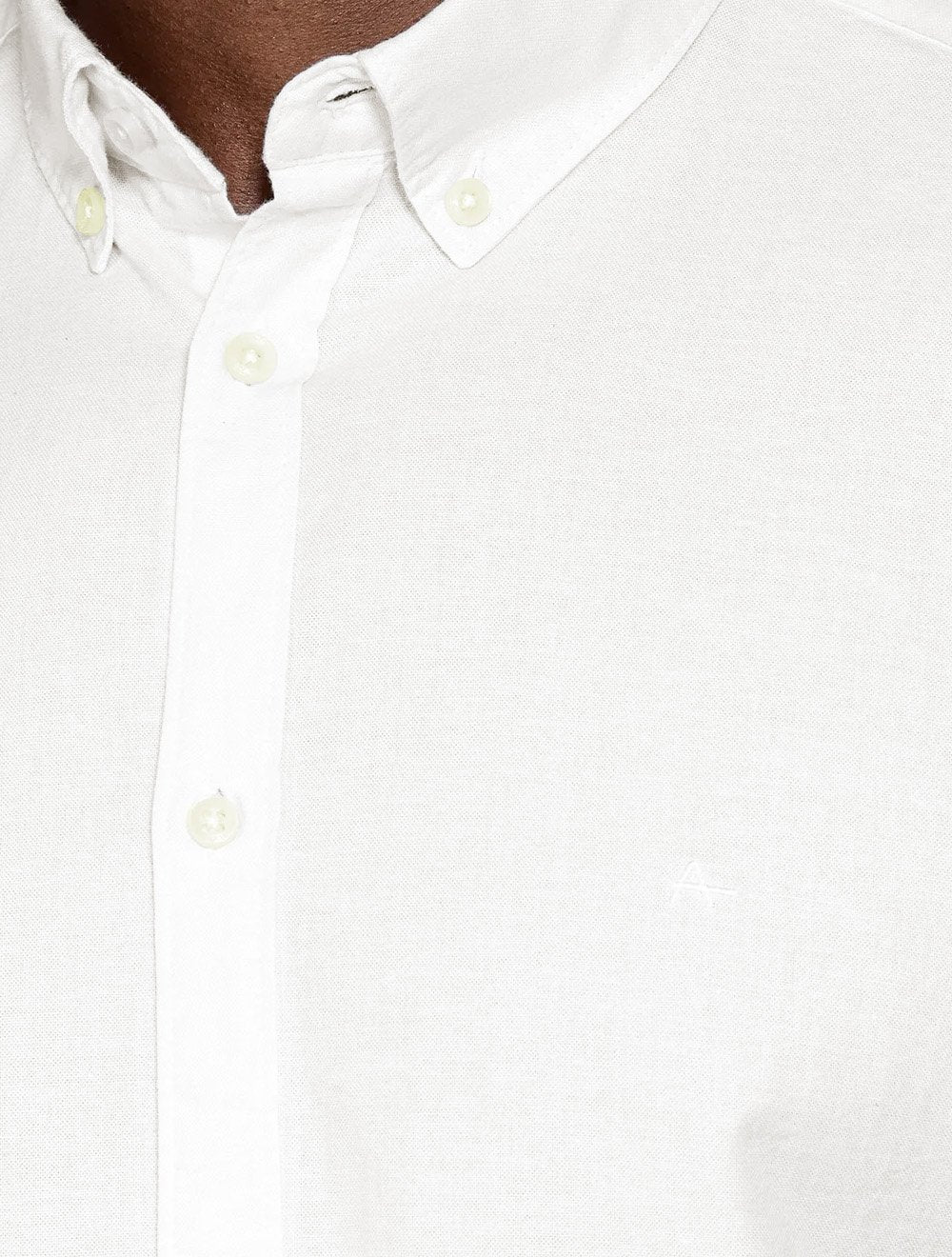 Camisa Aramis Masculina Manga Curta Slim Oxford Planalto Branco