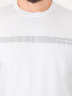 Camiseta Calvin Klein Masculina Line Rubber Logo Branca