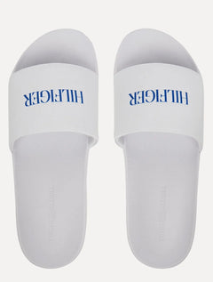 Chinelo Tommy Hilfiger Print Tumble Pool Slide Branco