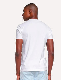 Camiseta Ellus Masculina Maxi Logo Classic Brush Branca