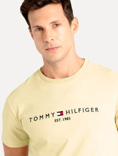 Camiseta Tommy Hilfiger Masculina Core Logo Tee Areia