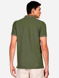 Polo Aramis Masculina Regular Piquet Tech Verde Militar