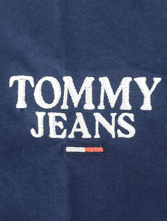 Polo Tommy Jeans Masculina Malha Regular Washed Jersey Azul Marinho