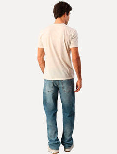 Camiseta Calvin Klein Jeans Masculina Botonê Off White