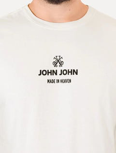 Camiseta John John Masculina Regular Industry Co. Off White