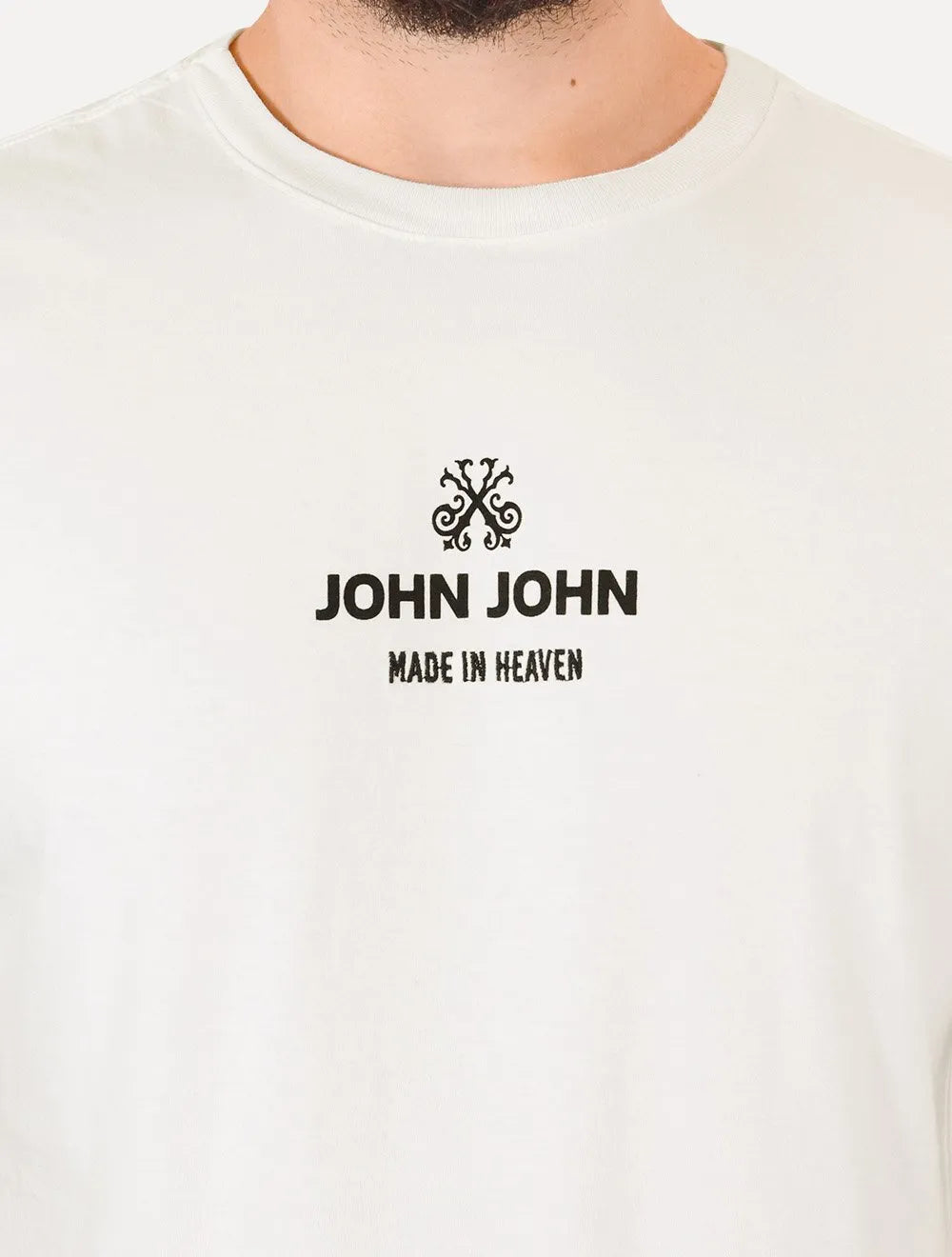 Camiseta John John Masculina Regular Industry Co. Off White