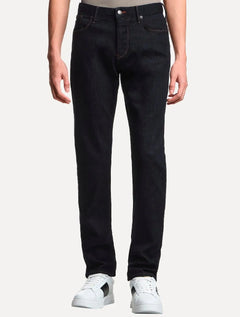 Calça Jeans Empório Armani Masculina J06 Slim Fit Cintura Regular Azul Denim
