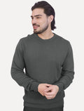 Suéter Dixen Masculino Tricot Gola Redonda Estonada Chumbo