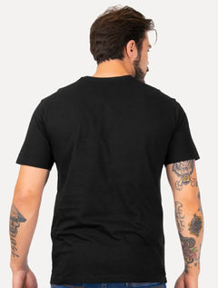 Camiseta Tommy Jeans Masculina Regular College Print Preta
