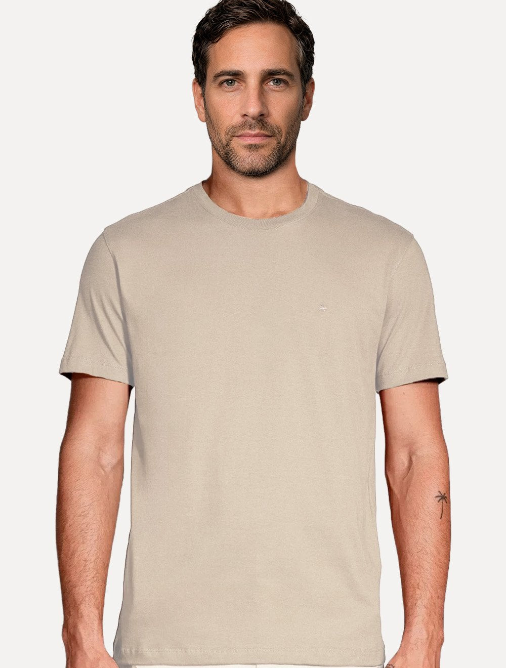 Kit Camisetas Aramis | Masculina Basic Lisa Amêndoa/Âmbar