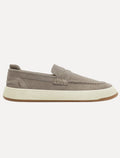Tênis Reserva Masculino Couro Camurça Lavada Fendi Capri Cinza Claro