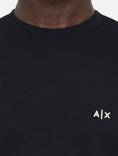 Camiseta Armani Exchange Masculina Regular Embroidery AX Logo Azul Marinho