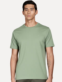 Camiseta Aramis Masculina Basic Lisa Mono Icon Verde Menta