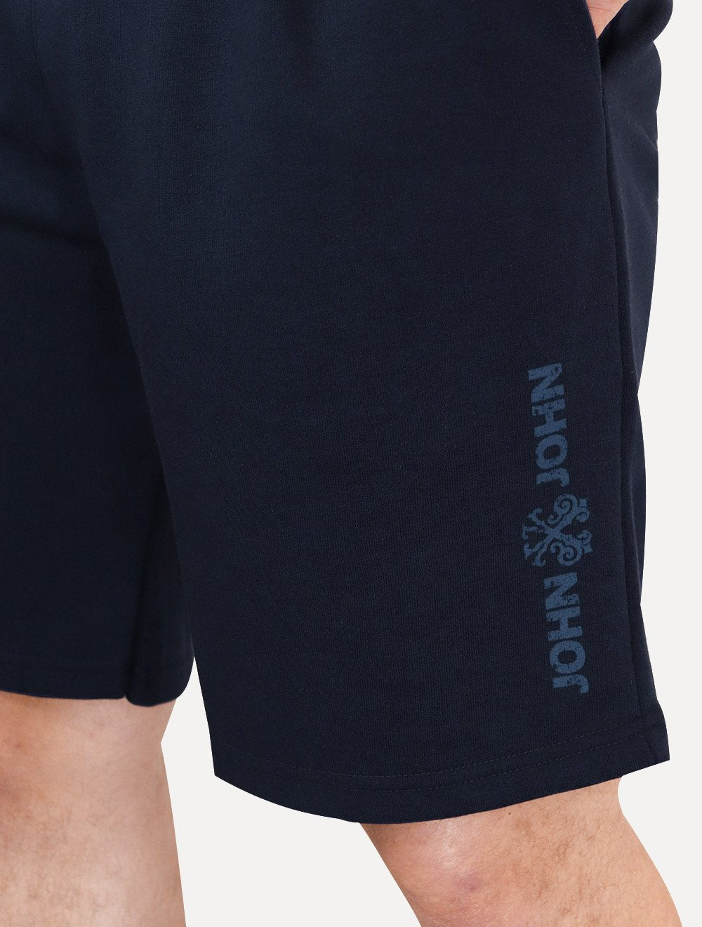 Bermuda John John Moletom New Basic  Azul Marinho