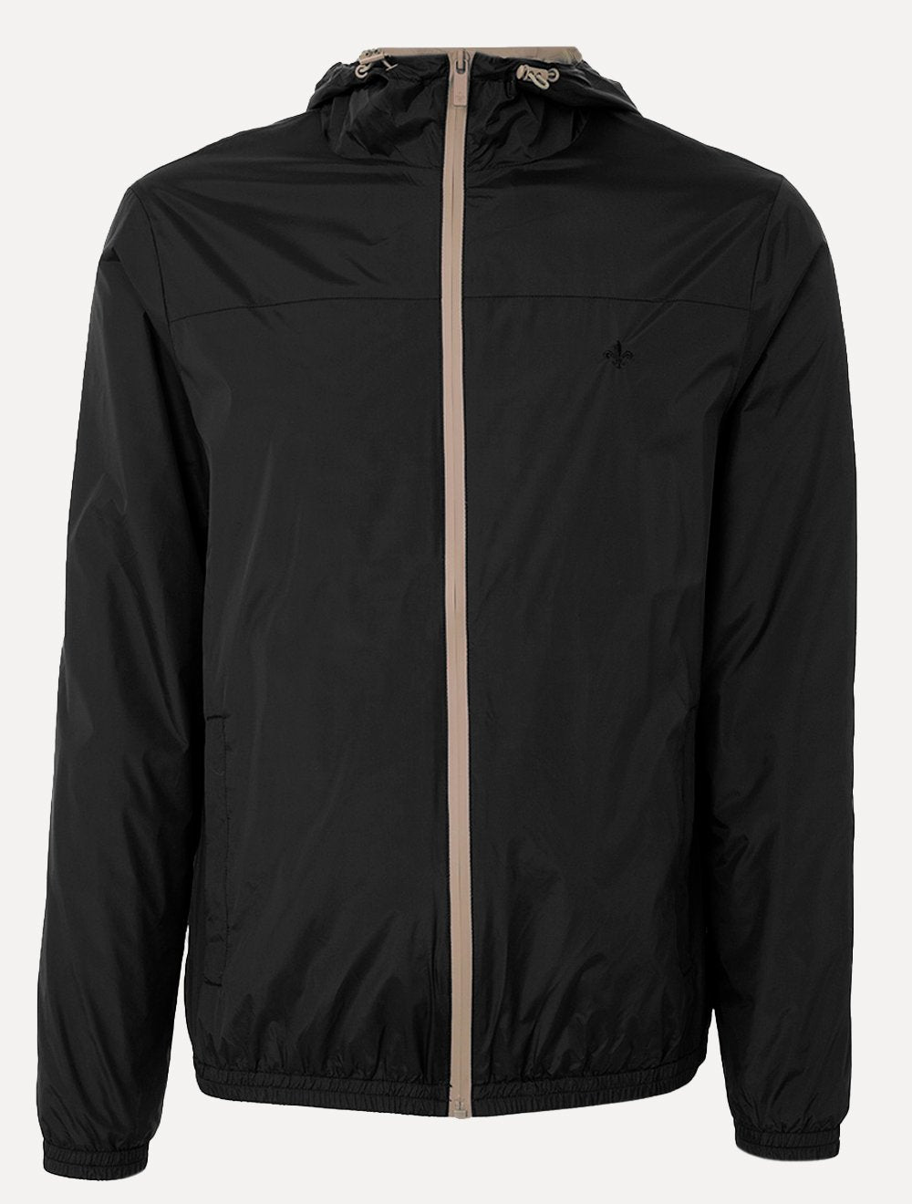 Jaqueta Dudalina Masculina Nylon Hoodie Corta Vento Color Preta