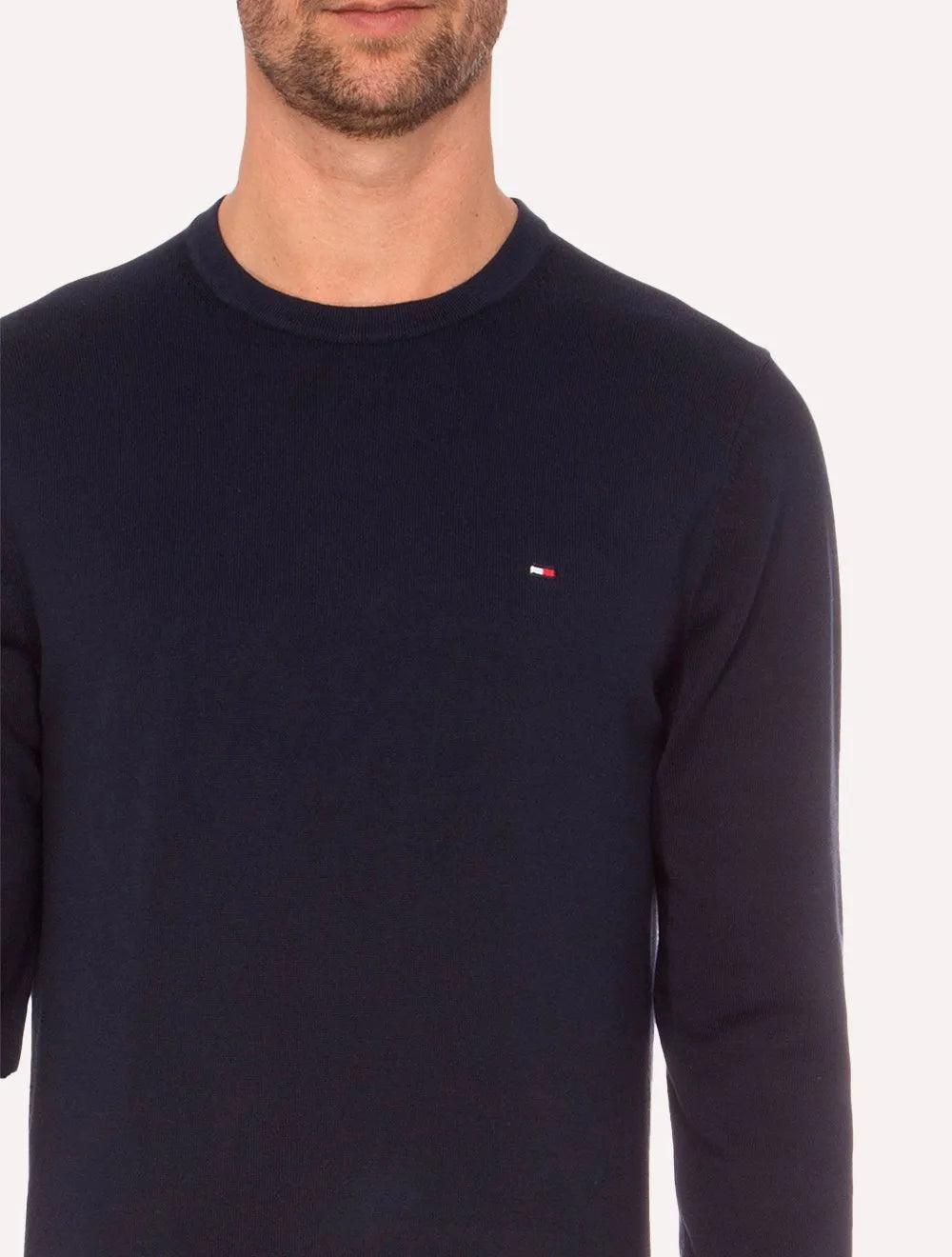 Suéter Tommy Hilfiger Masculino Signature Crewneck Azul Marinho