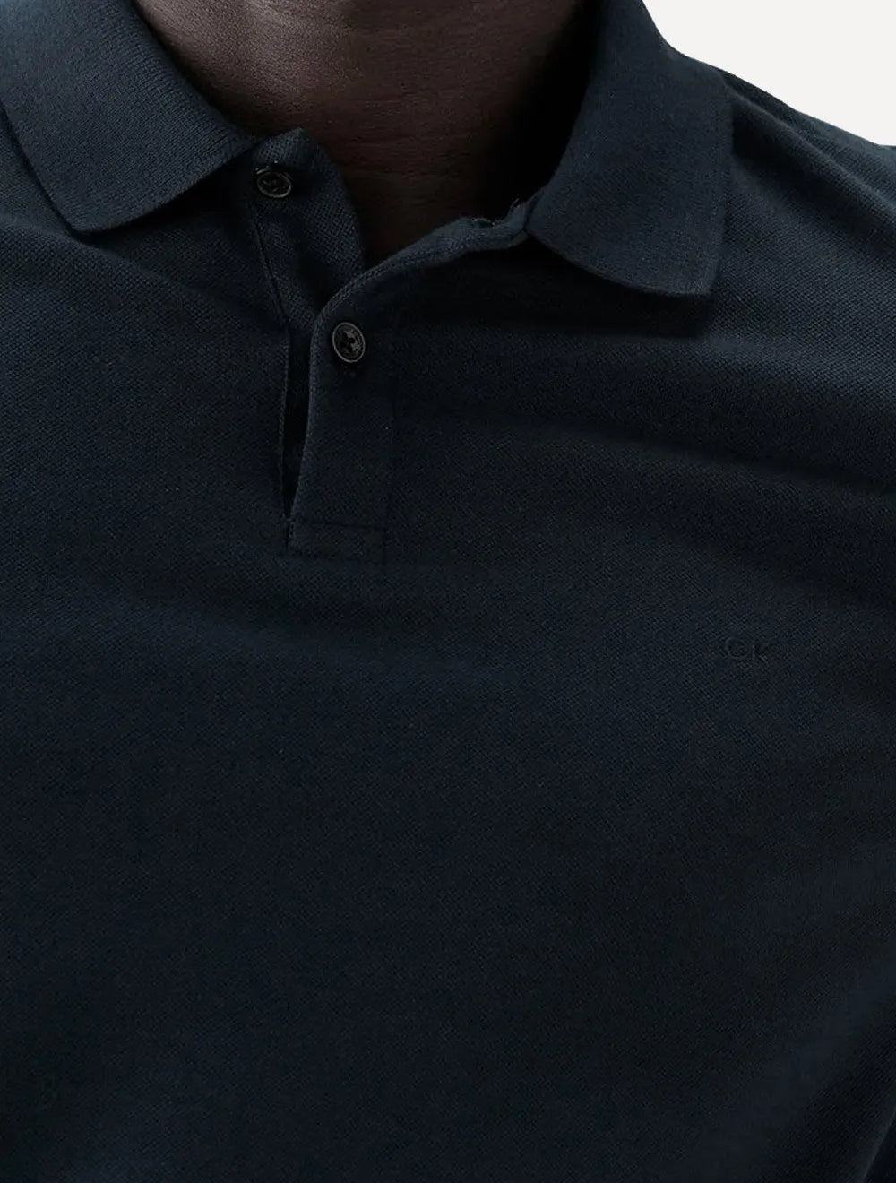 Polo Calvin Klein Masculina Piquet Regular Básica Mono Sem Friso Azul Marinho