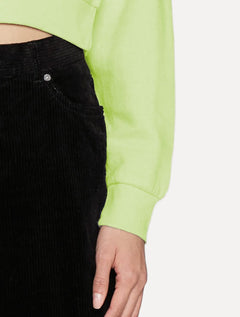 Moletom Levis Feminino Cropped Media Hoodie Verde Claro