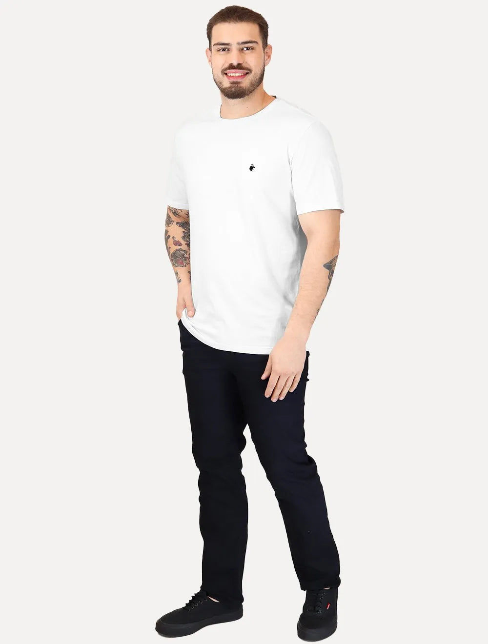 Camiseta Von der Volke Masculina Origineel Velvet Dark Lion Branca