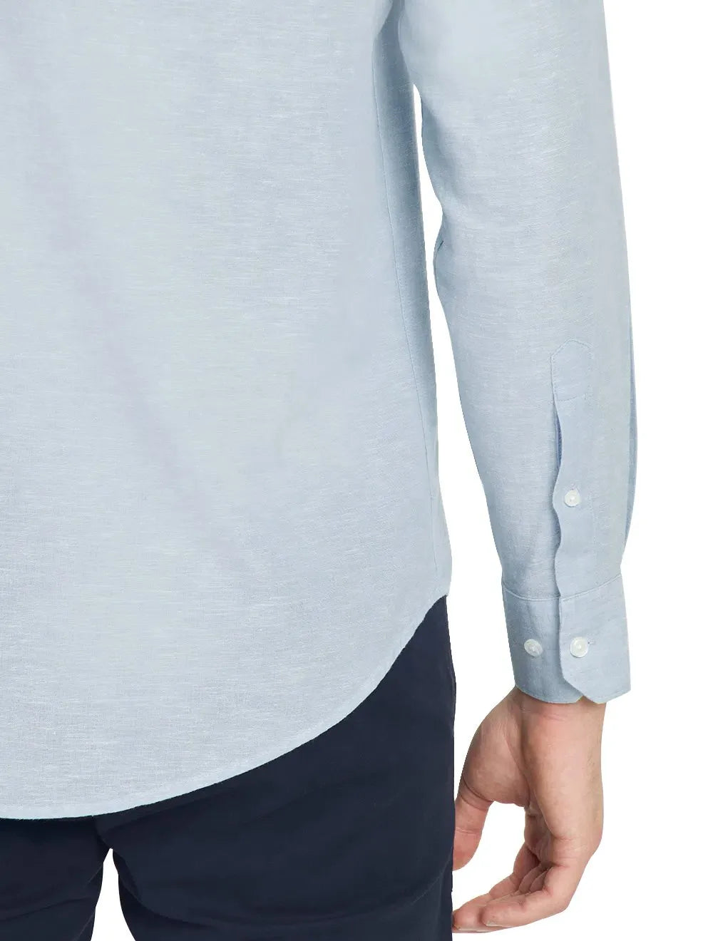 Camisa Aramis Masculina Regular Linho Algodão Azul Claro