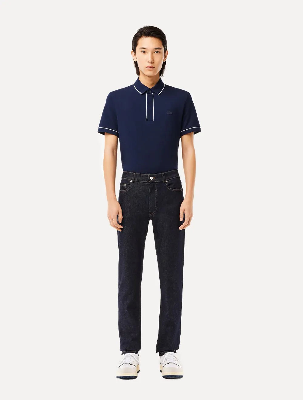 Calça Lacoste Masculina Jeans Classic Slim Fit Azul Marinho