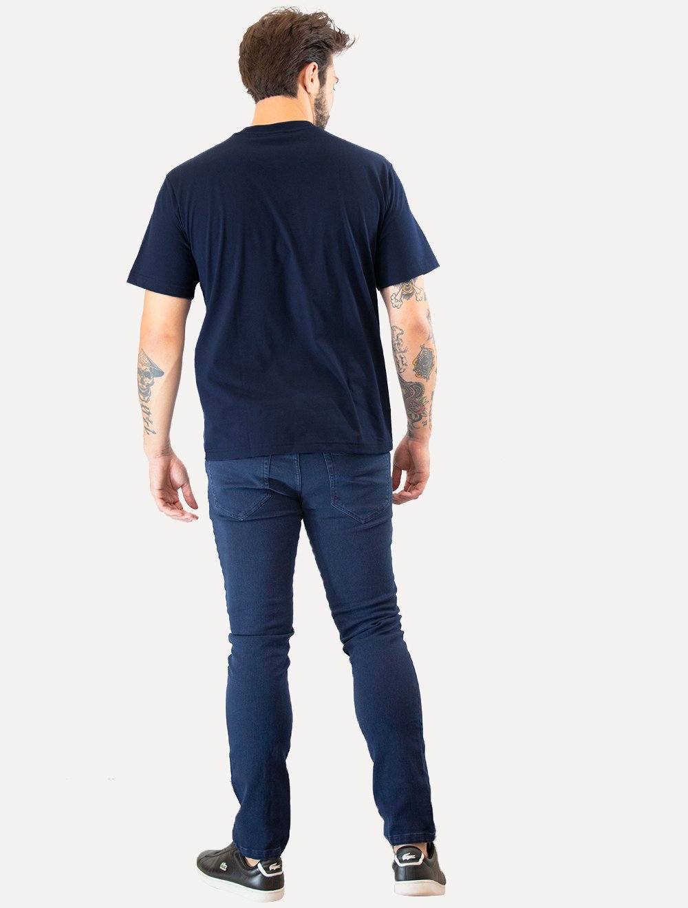Camiseta Lacoste Masculina Classic Basic Cotton Azul Marinho