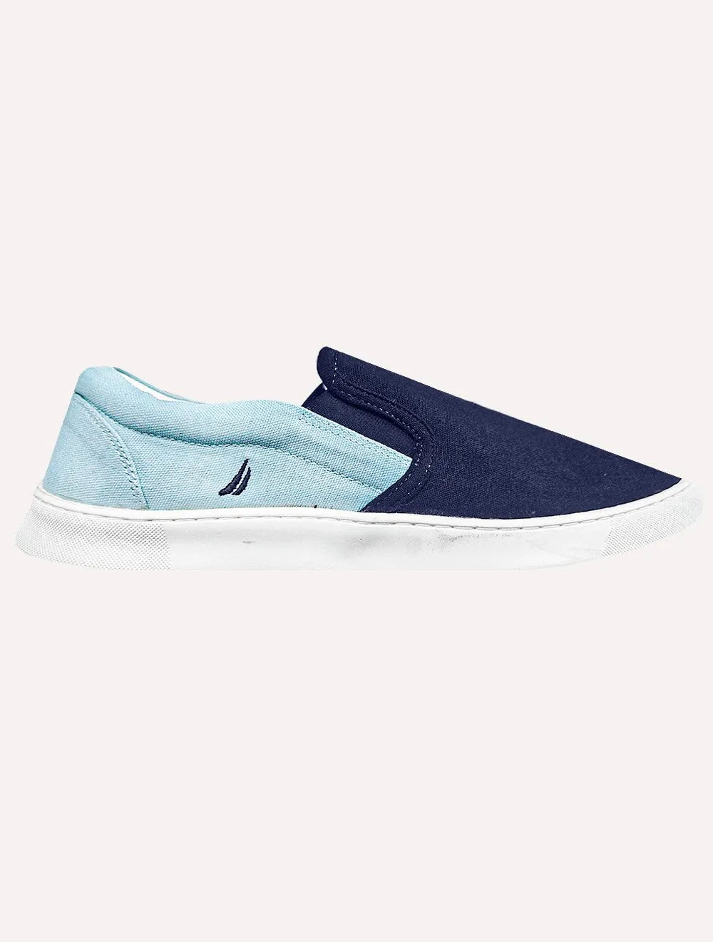 Tênis Nautica Masculino Slip On Lona Azul Marinho/Turquesa