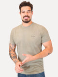 Camiseta King & Joe Masculina Signature Circle Estonada Peito Verde Médio