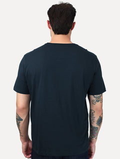 Camiseta Individual Comfort Pima Soft Touch Logo Azul Marinho