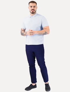 Polo Ellus Masculina Piquet Classic Easa Azul Claro
