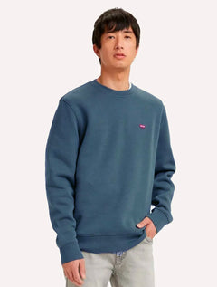 Moletom Levis Masculino Crewneck Core Logo Azul Medio