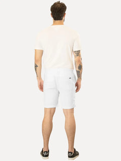 Bermuda Calvin Klein Jeans Masculina Elástico Linen Tag Branca