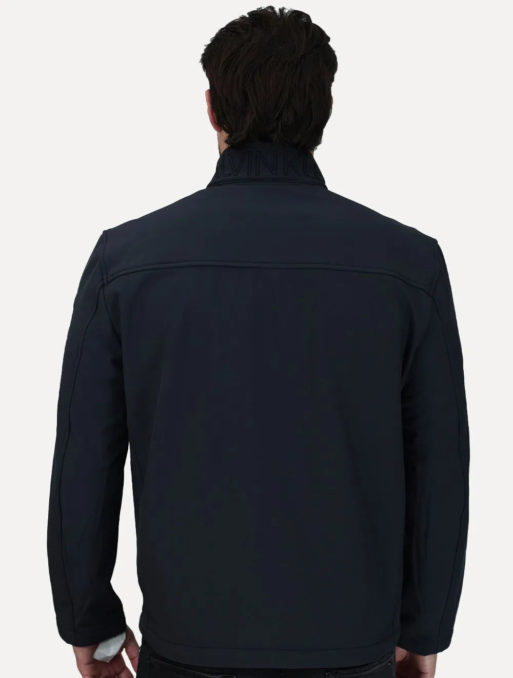 Jaqueta Calvin Klein Masculina Basic FullZiper Aquaguard Chumbo