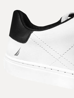 Tênis Nautica Masculino SL Couro Preto/Branco