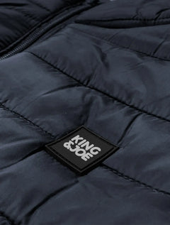 Jaqueta King & Joe Masculina Nylon Puffer Gola Azul Marinho