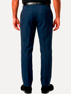 Calça Calvin Klein Masculina Viscose Linho Botão Azul Marinho