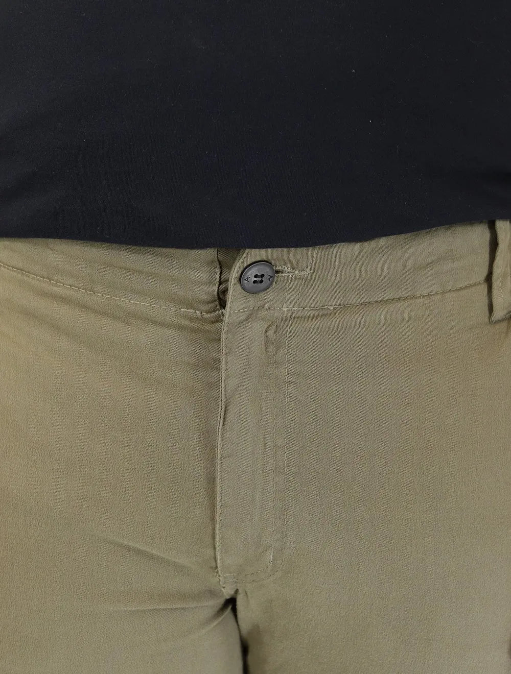 Calça Aramis Masculina Chino Sarja Classica Button Verde Militar