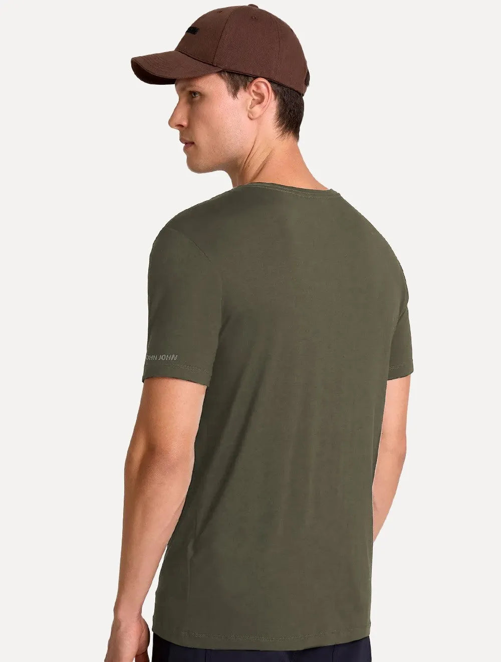 Camiseta John John Masculina Slim Fit Simple Verde Militar 
