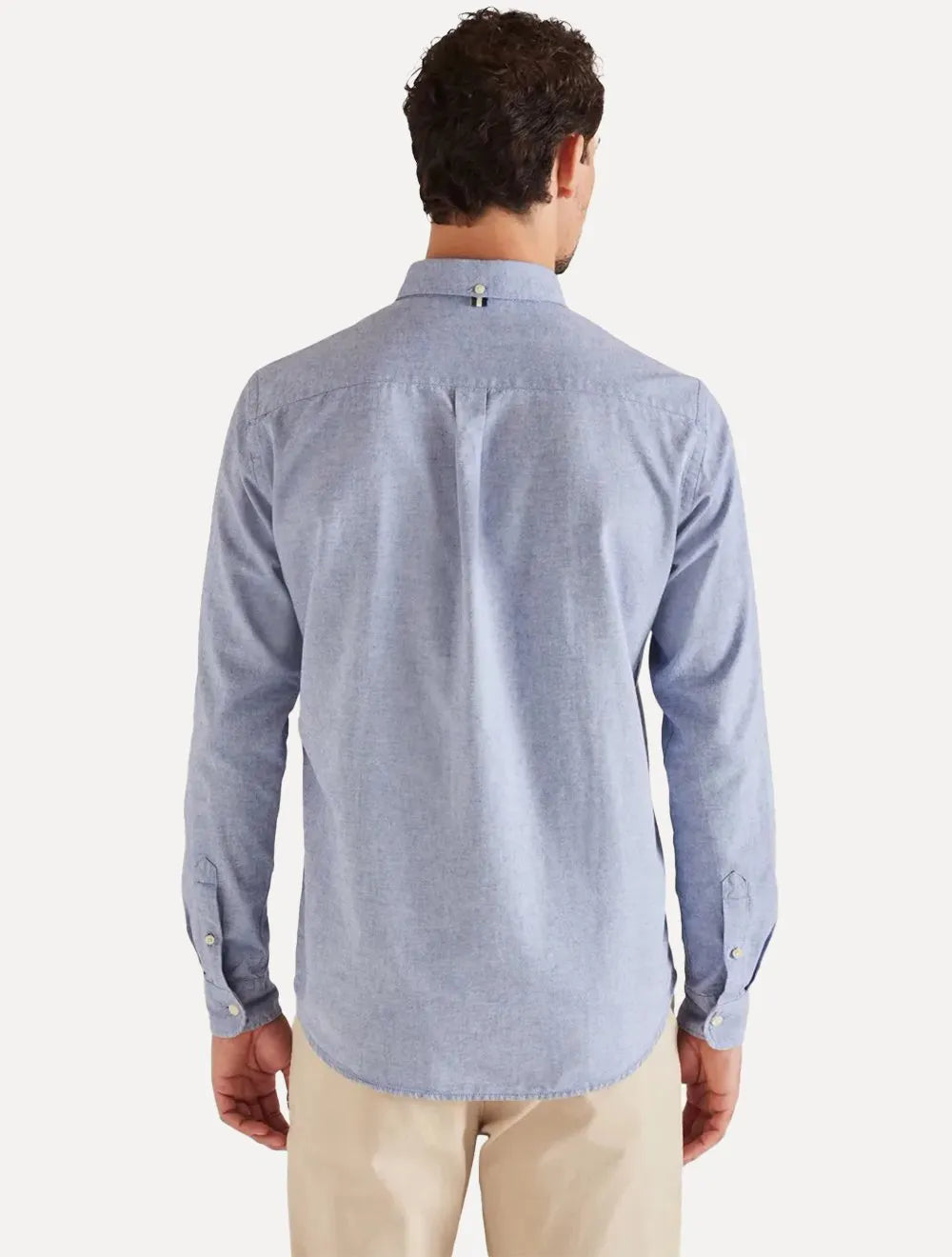 Camisa Reserva Masculina Oxford Color Icon Azul Royal Mescla