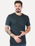 Camiseta Calvin Klein Jeans Masculina Lisa Tricot Azul Marinho