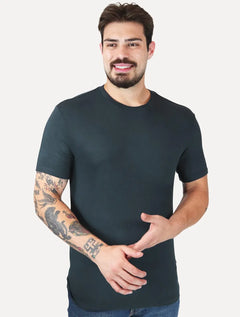 Camiseta Calvin Klein Jeans Masculina Lisa Tricot Azul Marinho
