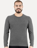 Suéter Calvin Klein Jeans Masculino Tricot Gola Careca com Logo Chumbo