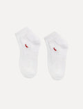 Meia Reserva Masculina Cano Curto Pica-Pau Bordado Branca Kit 2 Pares