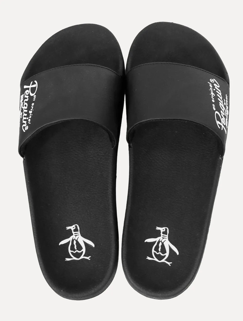 Chinelo Original Penguin | Slide Lateral Lettering Preto
